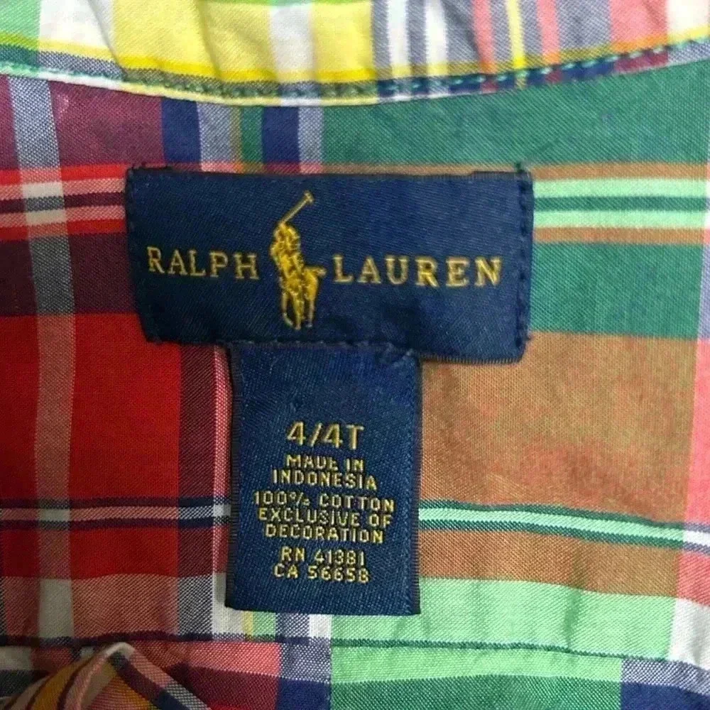Ralph Lauren Plaid Long Sleeve Button Down Shirt